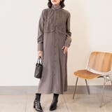 ワンピース ロング 長袖 ロングワンピース マキシ丈 シャツワンピ レース | Doux Belle  | 詳細画像3 