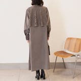 ワンピース ロング 長袖 ロングワンピース マキシ丈 シャツワンピ レース | Doux Belle  | 詳細画像4 