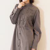 ワンピース ロング 長袖 ロングワンピース マキシ丈 シャツワンピ レース | Doux Belle  | 詳細画像5 