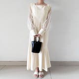 ベージュ | マーメイドシアーロングワンピース | Doux Belle