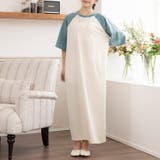 五分袖バイカラーロングワンピース | Doux Belle  | 詳細画像3 