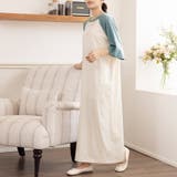 五分袖バイカラーロングワンピース | Doux Belle  | 詳細画像4 