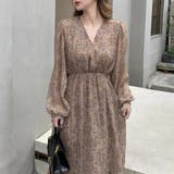 小花柄ウエストギャザーワンピース | Doux Belle  | 詳細画像2 