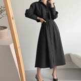 ショート丈ジャケット&ウエストベルト前開シャツワンピース | Doux Belle  | 詳細画像9 