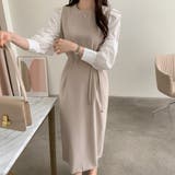 サイドリボンレイヤード風ワンピース | Doux Belle  | 詳細画像2 