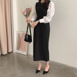 サイドリボンレイヤード風ワンピース | Doux Belle  | 詳細画像7 