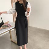 サイドリボンレイヤード風ワンピース | Doux Belle  | 詳細画像9 