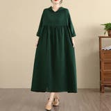 フード付きギャザー入りマキシワンピース | Doux Belle  | 詳細画像10 