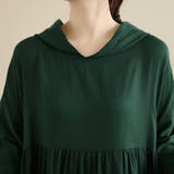 フード付きギャザー入りマキシワンピース | Doux Belle  | 詳細画像13 