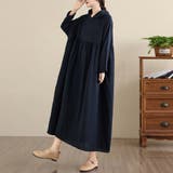 フード付きギャザー入りマキシワンピース | Doux Belle  | 詳細画像2 