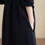 フード付きギャザー入りマキシワンピース | Doux Belle  | 詳細画像4 