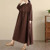 フード付きギャザー入りマキシワンピース | Doux Belle  | 詳細画像5 