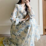 ニュアンス花柄フリルプリーツワンピース レディース ワンピース | Doux Belle  | 詳細画像5 