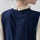 配色フリルカラー長袖フレアワンピース レディース ワンピース | Doux Belle  | 詳細画像13 