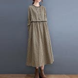 チェック柄レース切り替えロングワンピース レディース ワンピース | Doux Belle | 詳細画像6
