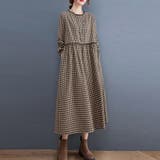 チェック柄レース切り替えロングワンピース レディース ワンピース | Doux Belle | 詳細画像9