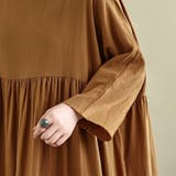 フード付きギャザー切り替え長袖ロングワンピース レディース トップス | Doux Belle | 詳細画像37