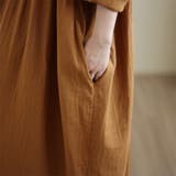 フード付きギャザー切り替え長袖ロングワンピース レディース トップス | Doux Belle | 詳細画像38