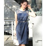 ネイビー | 結婚式 ワンピース パーティードレス | DRESS+