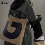 3wayGイニシャルレザーキャンバストートバッグ 大きめ 通勤通学 | SEU | 詳細画像1