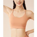 ベージュ | LYCRA素材バッククロスカップ付ブラトップ | SEU