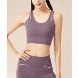 パープル | LYCRA素材バッククロスカップ付ブラトップ【SHOPLIST限定 新作 春 | SEU