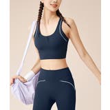 ネイビー | LYCRA素材バッククロスカップ付ブラトップ【SHOPLIST限定 新作 春 | SEU