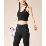 ブラック | LYCRA素材バッククロスカップ付ブラトップ【SHOPLIST限定 新作 春 | SEU
