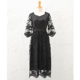 ブラック | 結婚式 レース ワンピース | DRESS+
