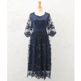 ネイビー | 結婚式 レース ワンピース | DRESS+