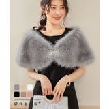 ショール ラビットフェイクファー コサージュ付き | DRESS+ | 詳細画像1