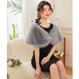 ショール ラビットフェイクファー コサージュ付き | DRESS+ | 詳細画像9