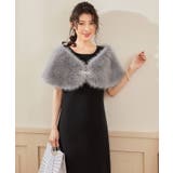 ショール ラビットフェイクファー コサージュ付き | DRESS+ | 詳細画像11