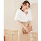ショール ラビットフェイクファー コサージュ付き | DRESS+ | 詳細画像3