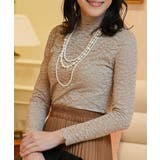 ベージュ | レースインナー 長袖 秋 | DRESS+