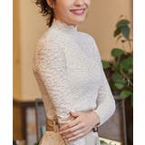 アイボリー | レースインナー 長袖 秋 | DRESS+