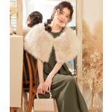 ショール ラビットフェイクファー コサージュ付き 結婚式 | DRESS+ | 詳細画像16 
