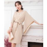 ベージュ | 結婚式 ワンピース パーティドレス | DRESS+