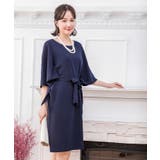 ネイビー | 結婚式 ワンピース パーティドレス | DRESS+