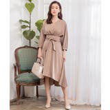 ブラウン | 結婚式 パーティードレス 大きいサイズ | DRESS+