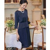 ネイビー | パーティードレス ワンピース セットアップ風ワンピース | DRESS+