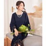 ドレス ワンピース レース袖 ストレート ミモレ丈 | DRESS+ | 詳細画像16