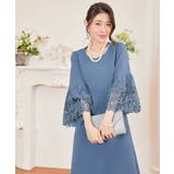 ドレス ワンピース レース袖 ストレート ミモレ丈 | DRESS+ | 詳細画像23