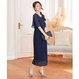 ワンピース ミモレ丈 結婚式 フォーマル ベルト付き | DRESS+ | 詳細画像9