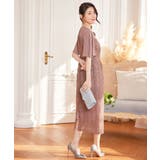 ワンピース ミモレ丈 結婚式 フォーマル ベルト付き | DRESS+ | 詳細画像19