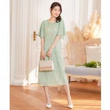 ミント | ワンピース ミモレ丈 結婚式 フォーマル ベルト付き | DRESS+