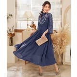 パーティードレス ワンピース レース切替 ロング丈 | DRESS+ | 詳細画像11