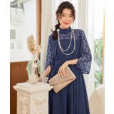 パーティードレス ワンピース レース切替 ロング丈 | DRESS+ | 詳細画像13