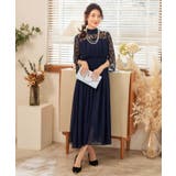 パーティードレス ワンピース レース切替 ロング丈 | DRESS+ | 詳細画像3
