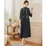 パーティードレス ワンピース レース切替 ロング丈 | DRESS+ | 詳細画像16
